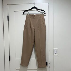 Zara Tan High-Waisted Pants